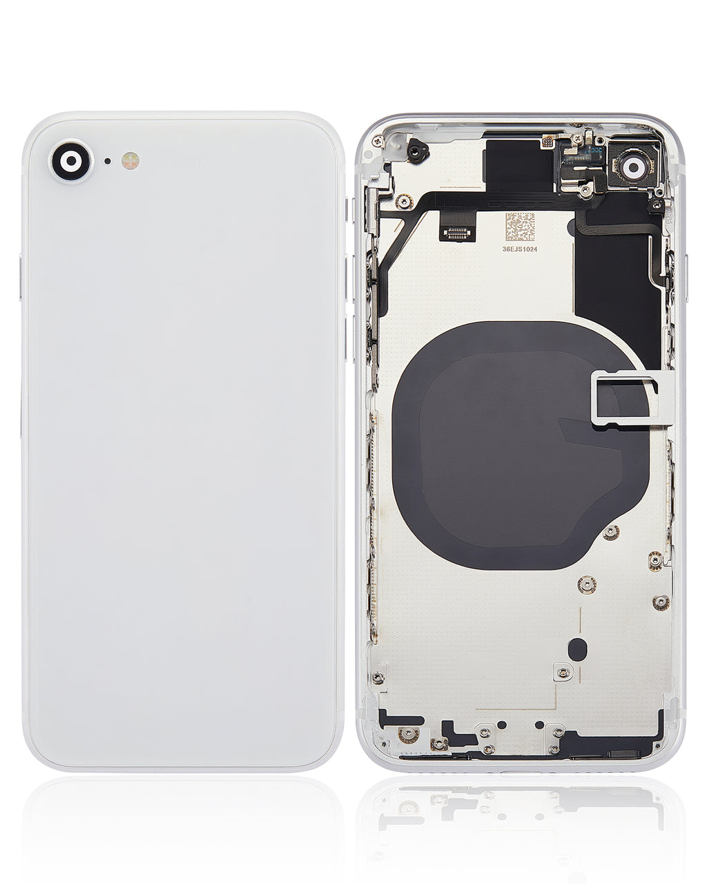 Back Cover/Frame with Pre-installed Small Components for iPhone SE (2020) (No Logo) (Aftermarket Plus) (White)