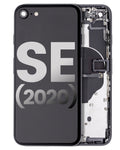Used OEM Back Cover/Frame with Pre-installed Small Parts for iPhone SE (2020) (Grade C) Black