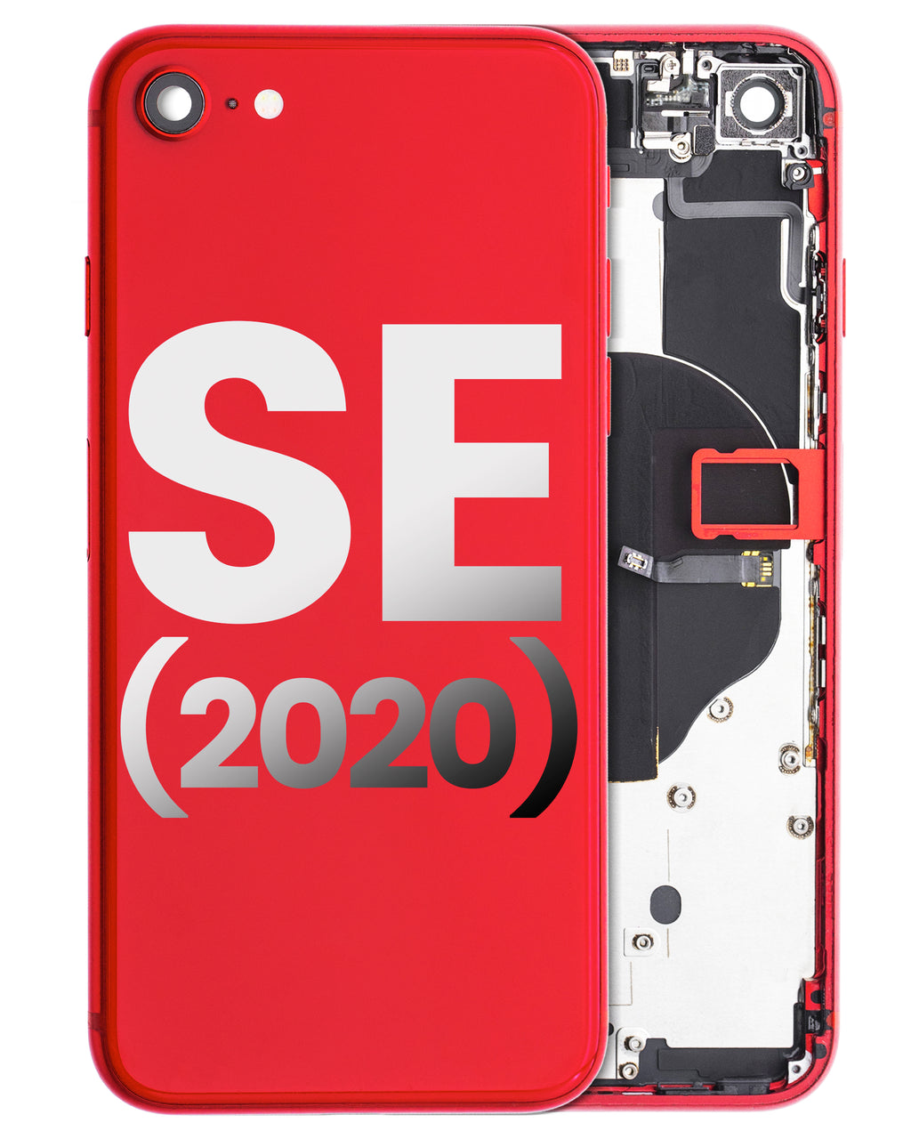 Gebrauchter Ausbau/Pull Qualität C – iPhone SE 2020 Backcover/Rahmen Rot