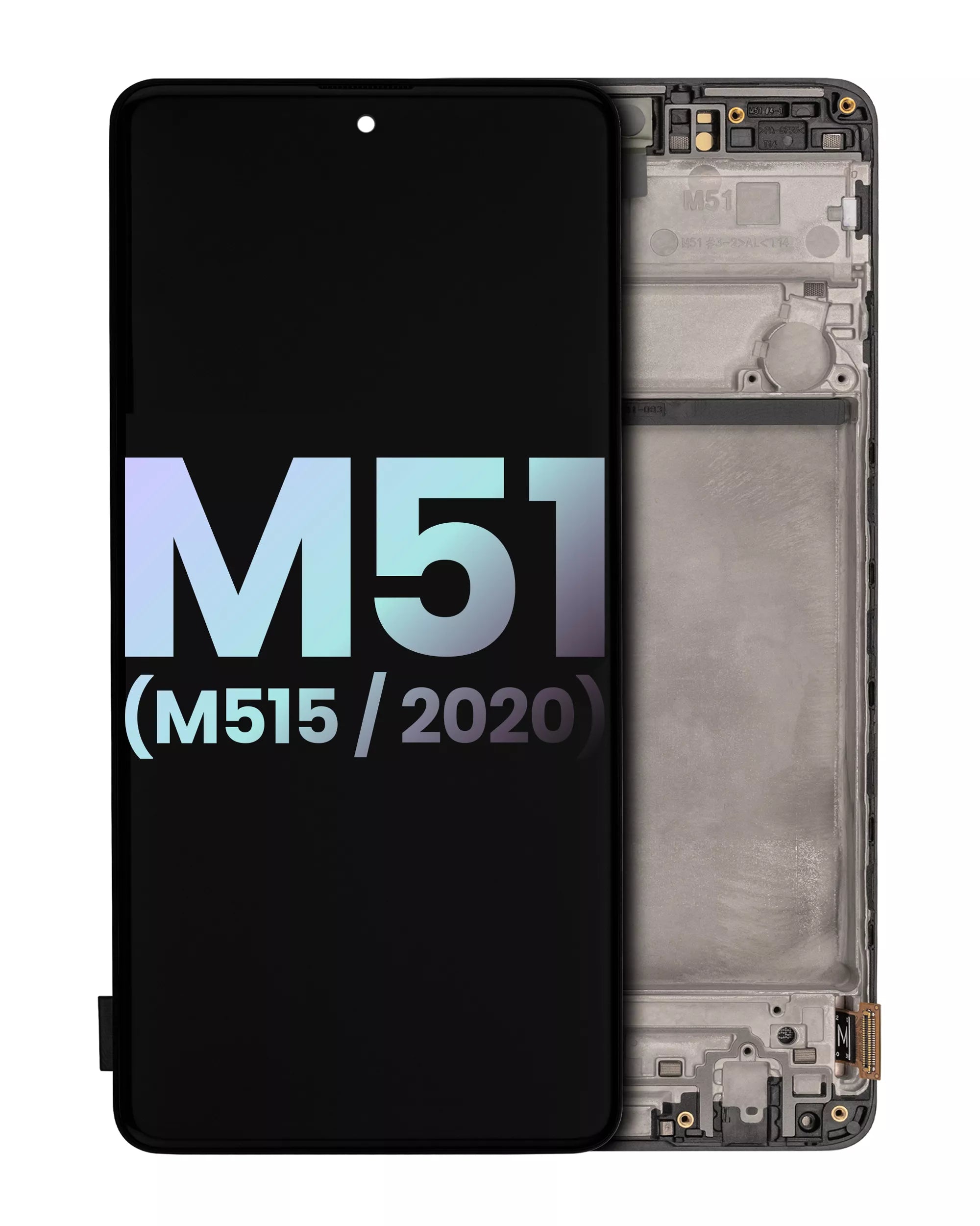 OLED Display with Frame for Samsung Galaxy M51 (M515 / 2020) (Service Pack) (Celestial Black)