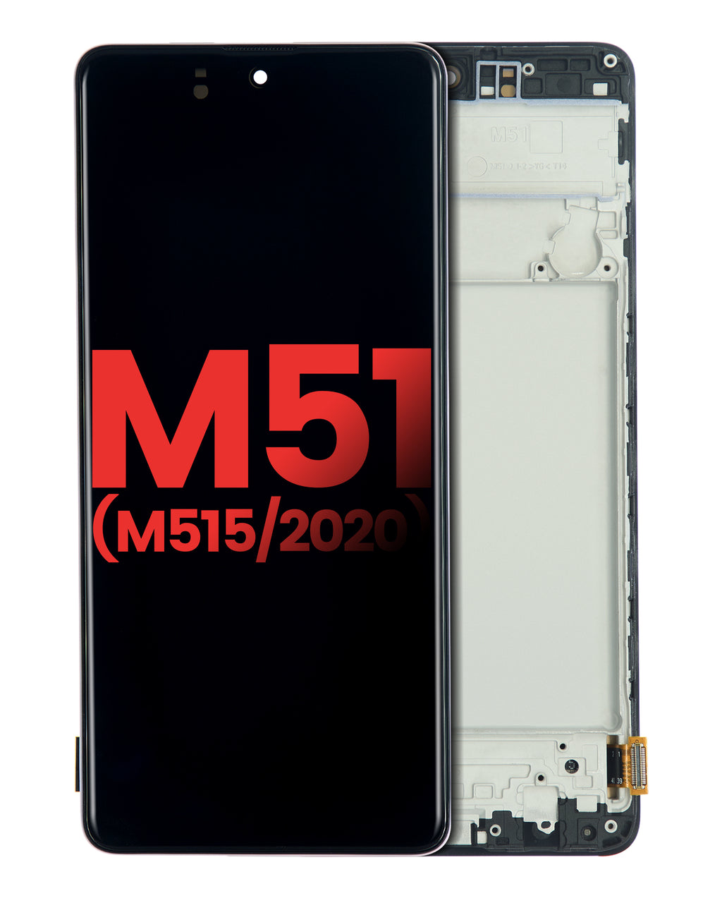 OLED Display with Frame for Samsung Galaxy M51 (M515 / 2020) (Aftermarket Plus) (Celestial Black)