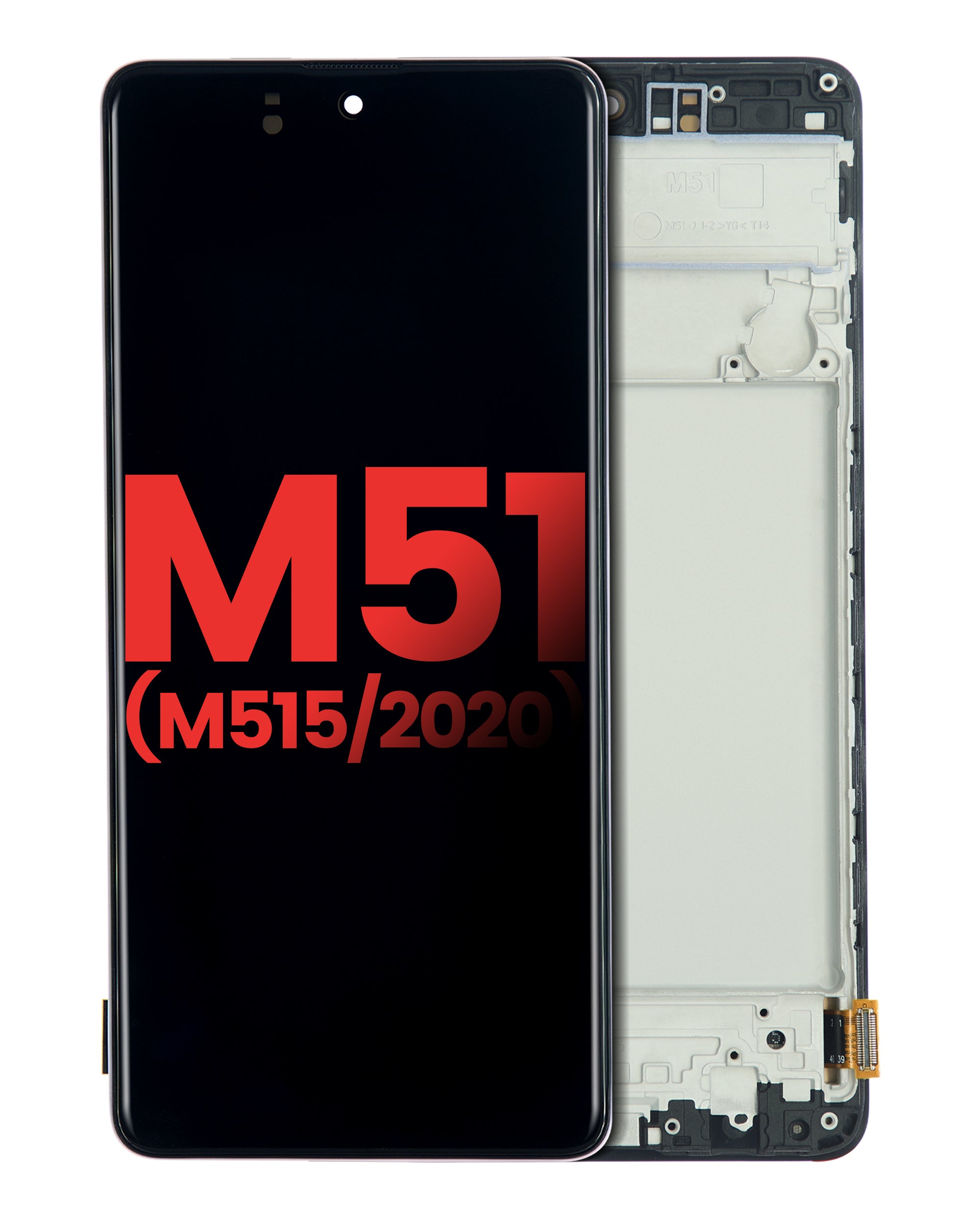 OLED Display with Frame for Samsung Galaxy M51 (M515 / 2020) (Aftermarket Plus) (Celestial Black)