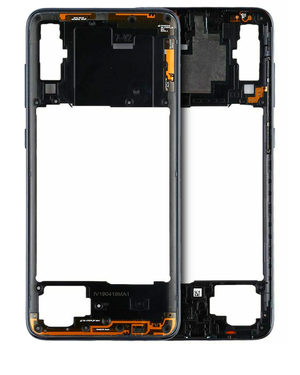 Midframe/Bezel for Samsung Galaxy A70 (A705 / 2019) (Aftermarket Plus) (Black)