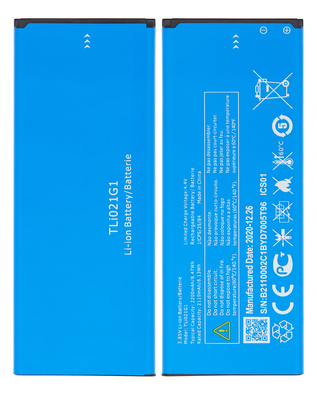 Ersatzbatterie für Alcatel Insight (5005R / 2019) / TCL A1 (A501DL) (Tli021g1)