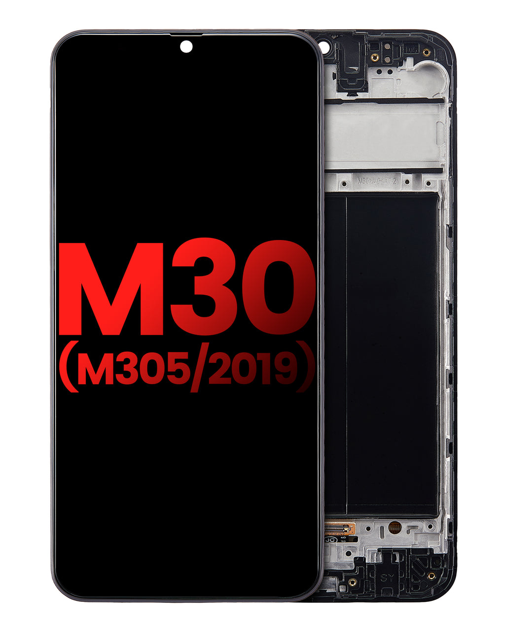 OLED-Display mit Rahmen Samsung Galaxy M30 M305 Aftermarket Plus