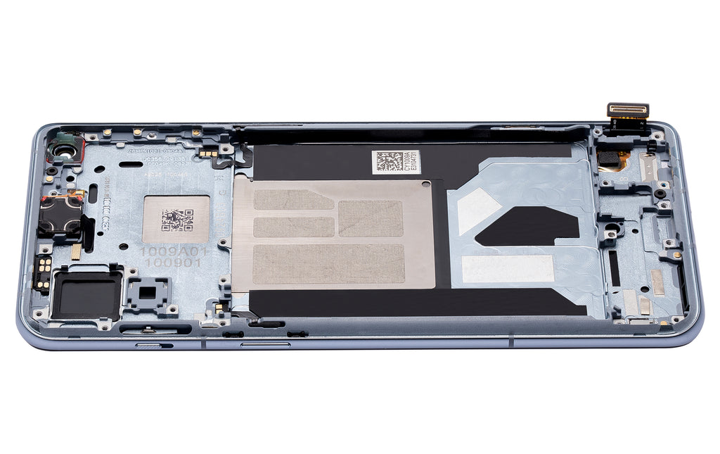 OLED-Display mit Rahmen für OnePlus 9RT 5G (Refurbished) (Nano Silver)