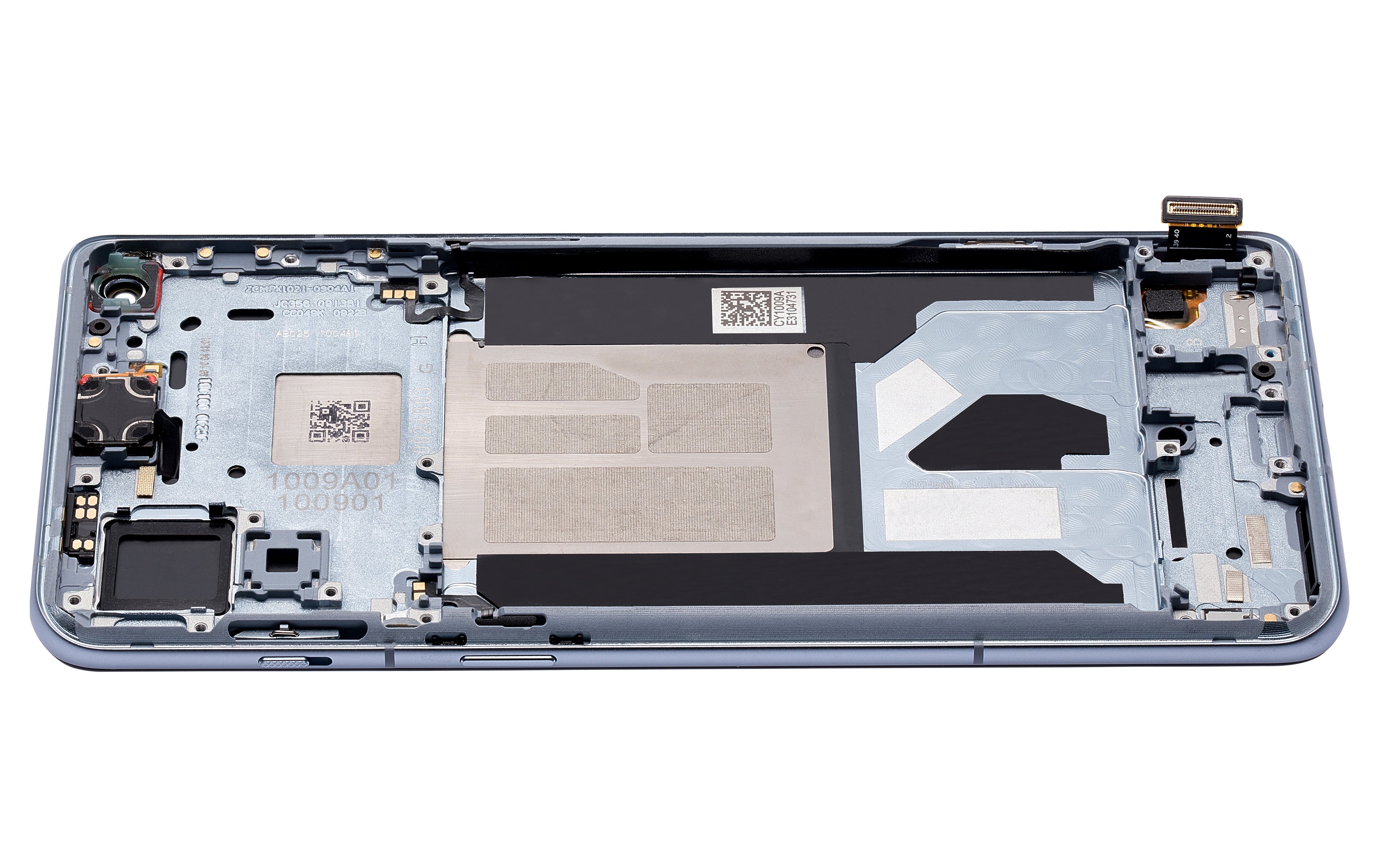 OLED-Display mit Rahmen für OnePlus 9RT 5G (Refurbished) (Nano Silver)