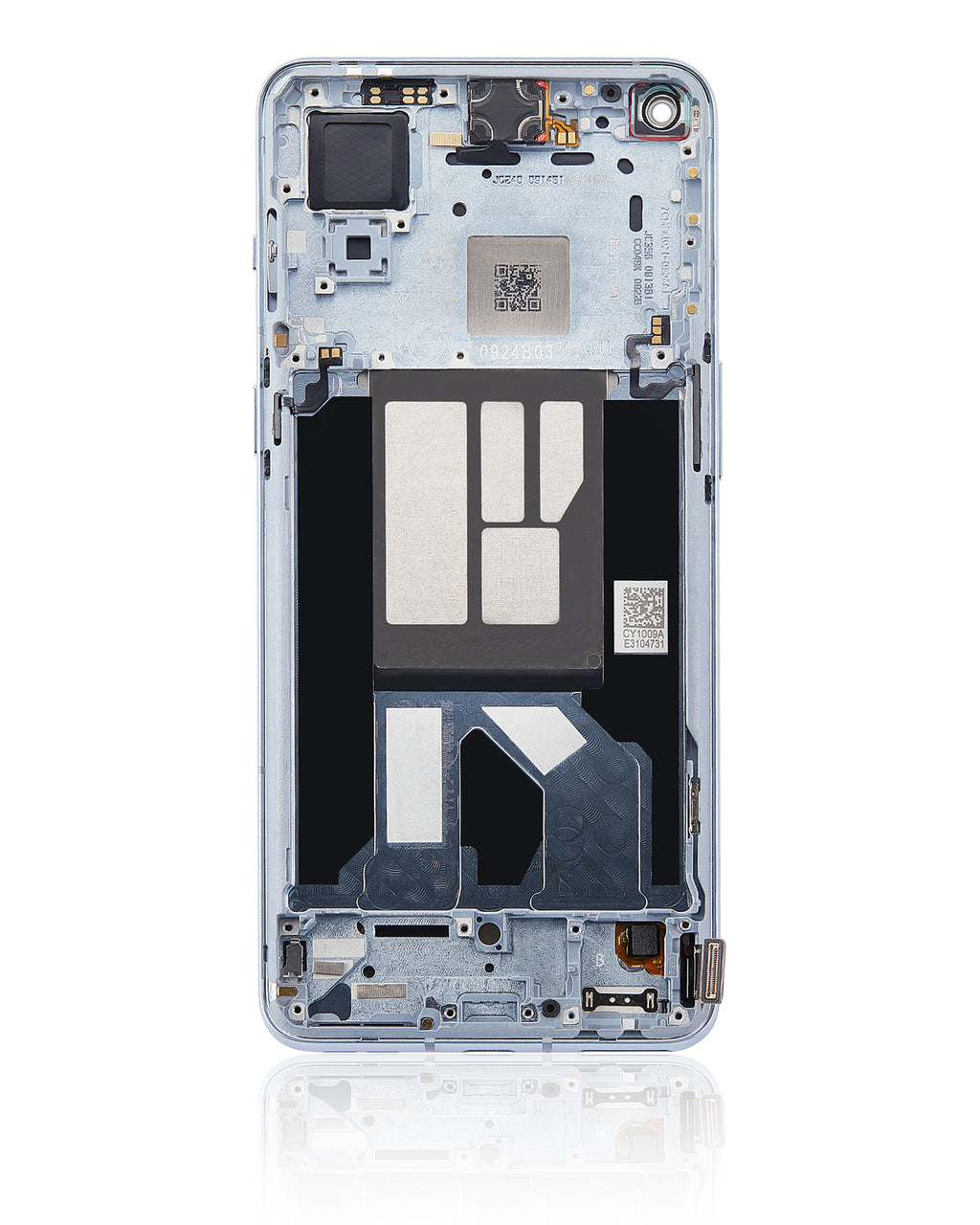 OLED-Display mit Rahmen für OnePlus 9RT 5G (Refurbished) (Nano Silver)