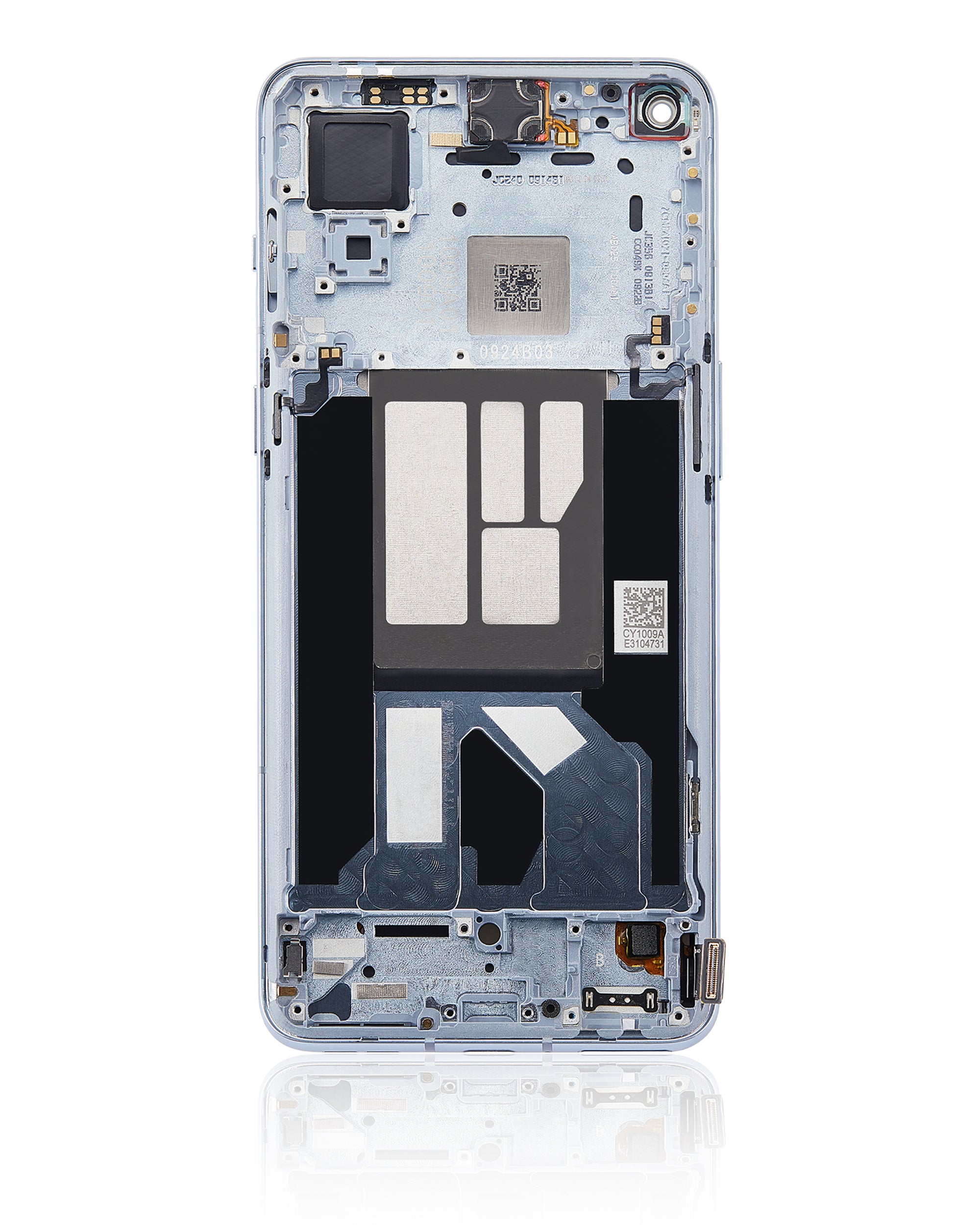 OLED-Display mit Rahmen für OnePlus 9RT 5G (Refurbished) (Nano Silver)