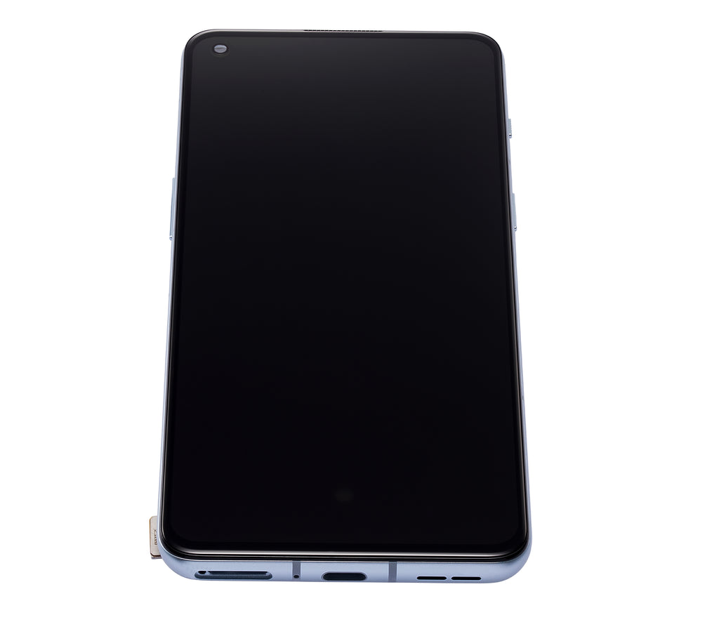 OLED-Display mit Rahmen für OnePlus 9RT 5G (Refurbished) (Nano Silver)