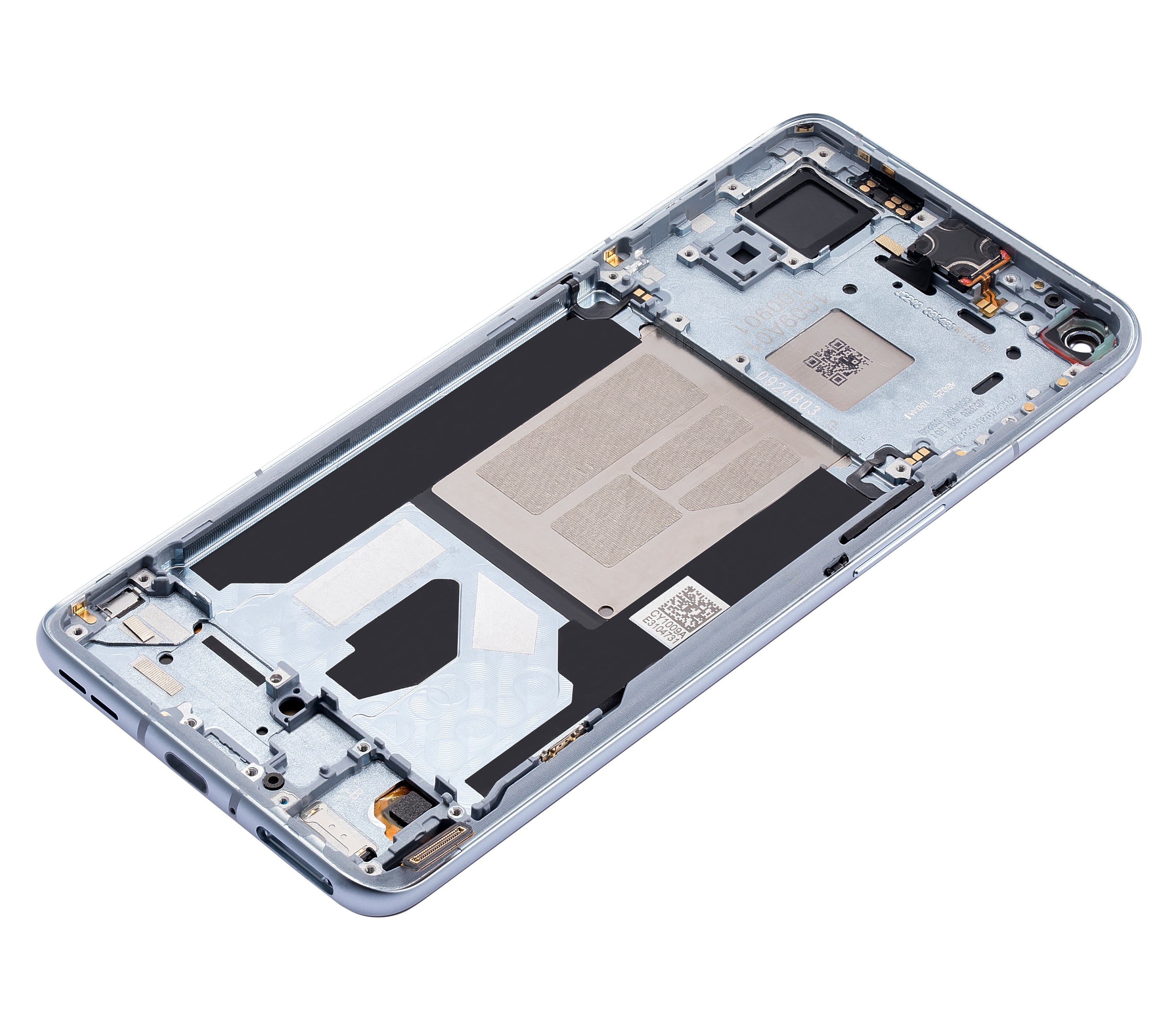 OLED-Display mit Rahmen für OnePlus 9RT 5G (Refurbished) (Nano Silver)