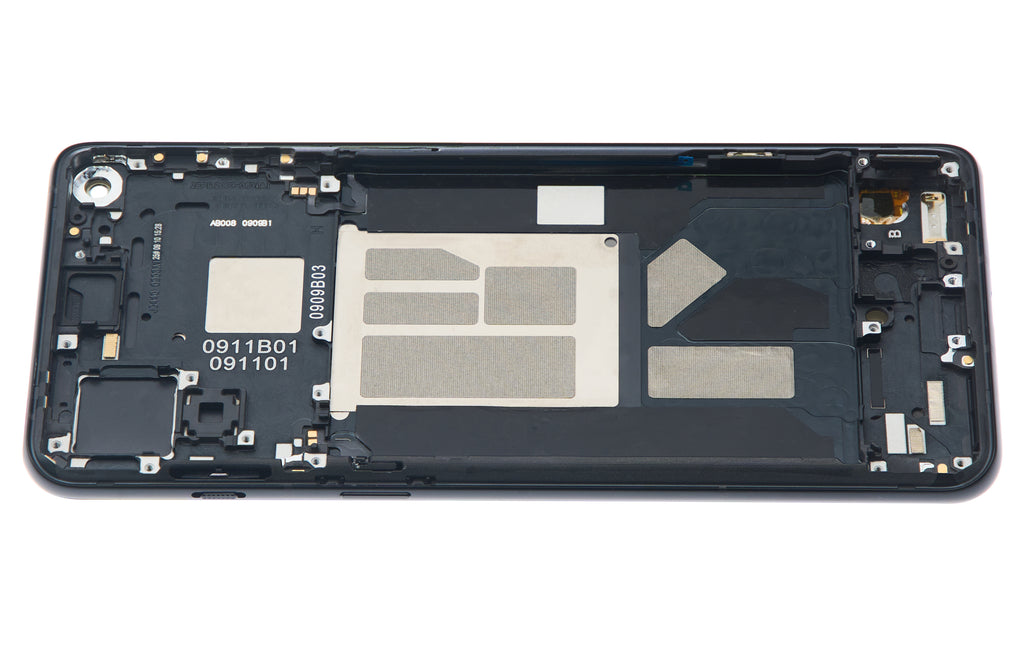 OLED-Display mit Rahmen für OnePlus 9RT 5G (Refurbished) (Hacker Black)