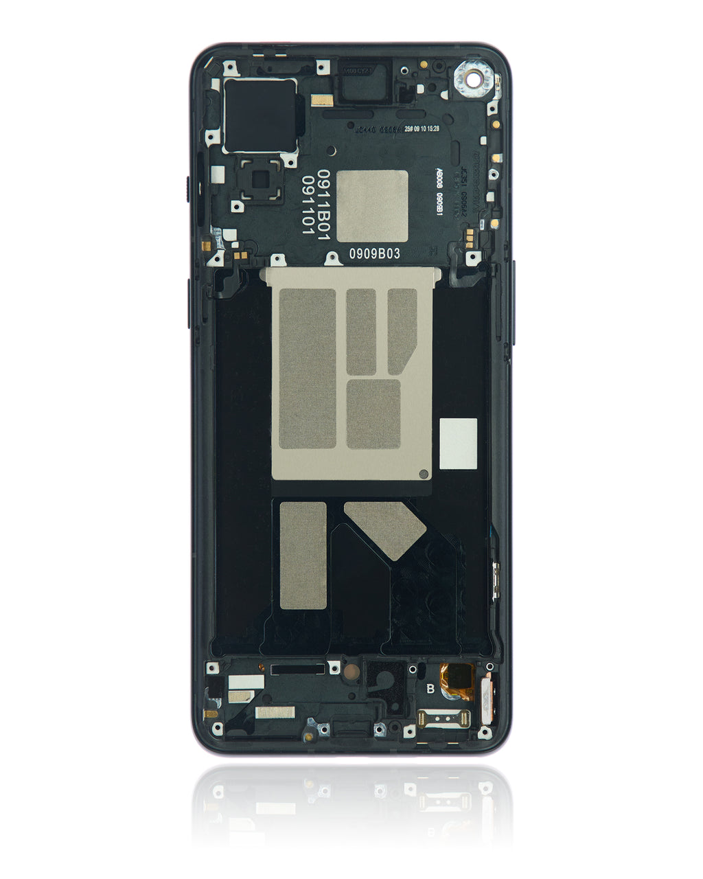 OLED-Display mit Rahmen für OnePlus 9RT 5G (Refurbished) (Hacker Black)