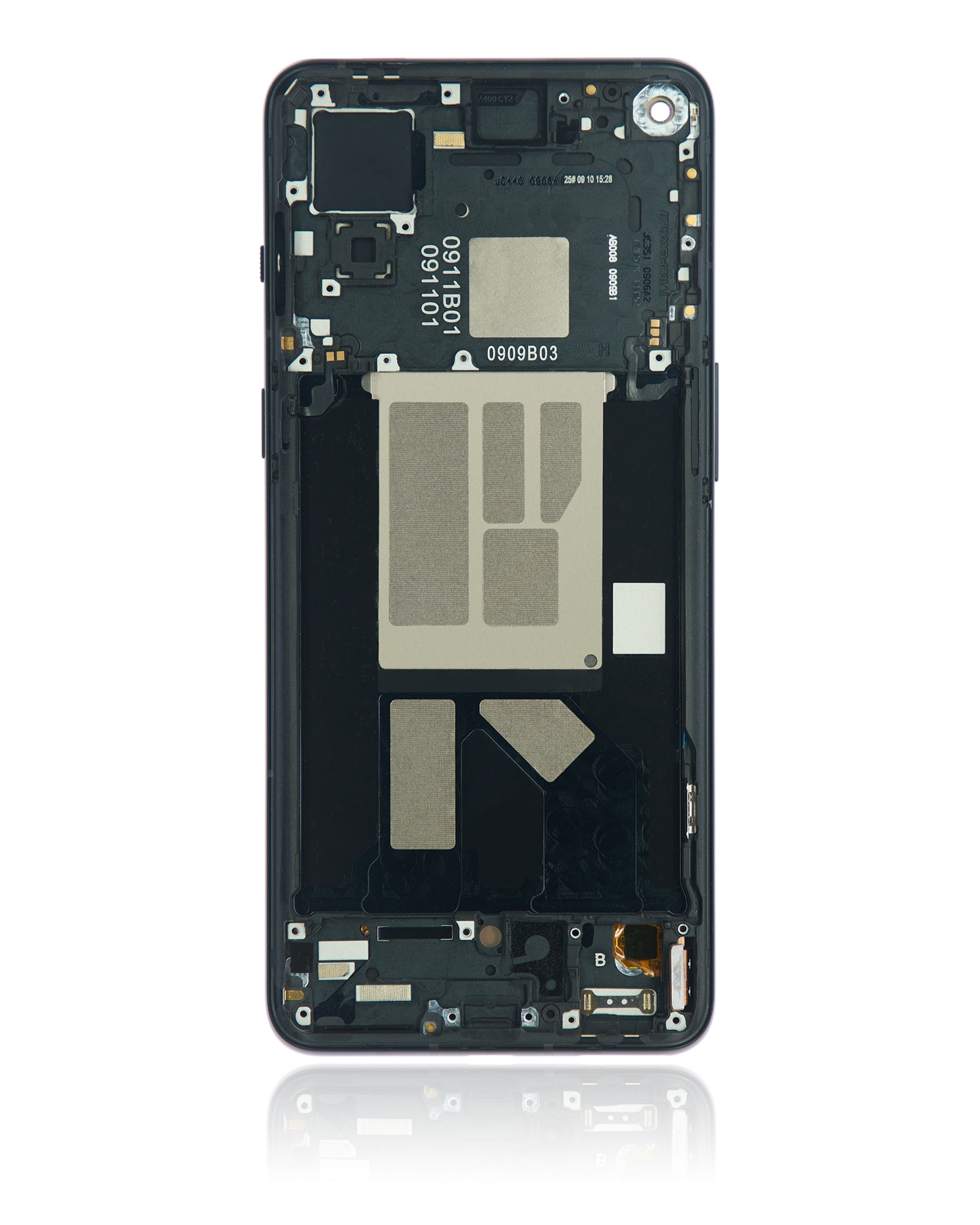 OLED-Display mit Rahmen für OnePlus 9RT 5G (Refurbished) (Hacker Black)