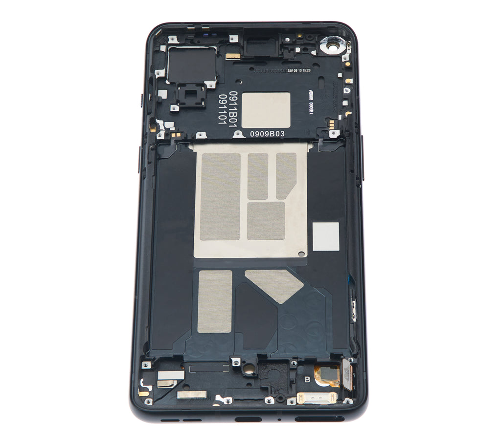 OLED-Display mit Rahmen für OnePlus 9RT 5G (Refurbished) (Hacker Black)