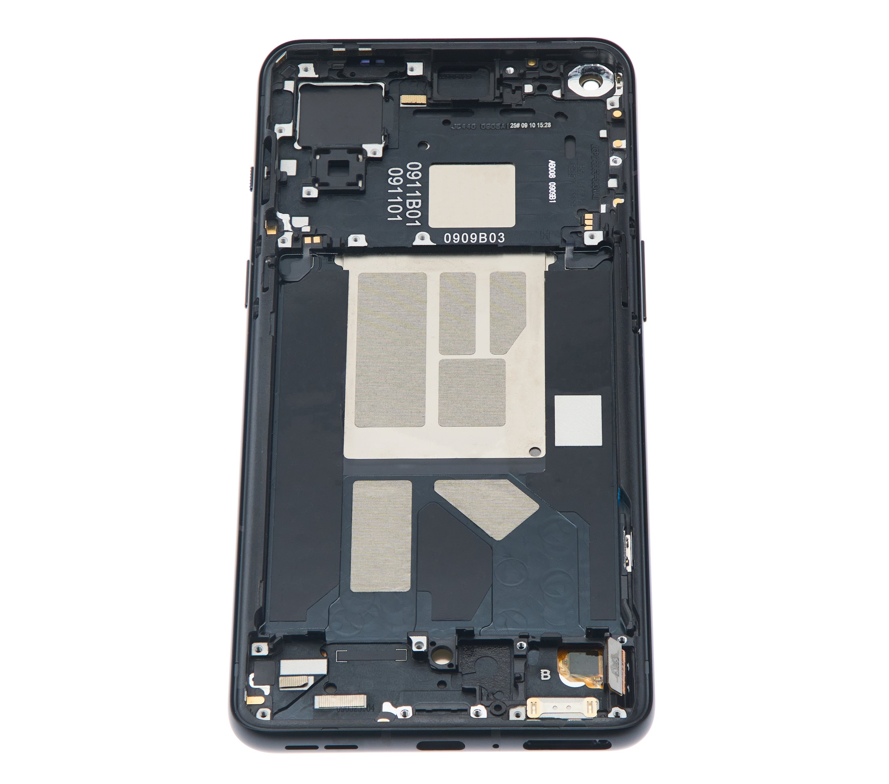 OLED-Display mit Rahmen für OnePlus 9RT 5G (Refurbished) (Hacker Black)