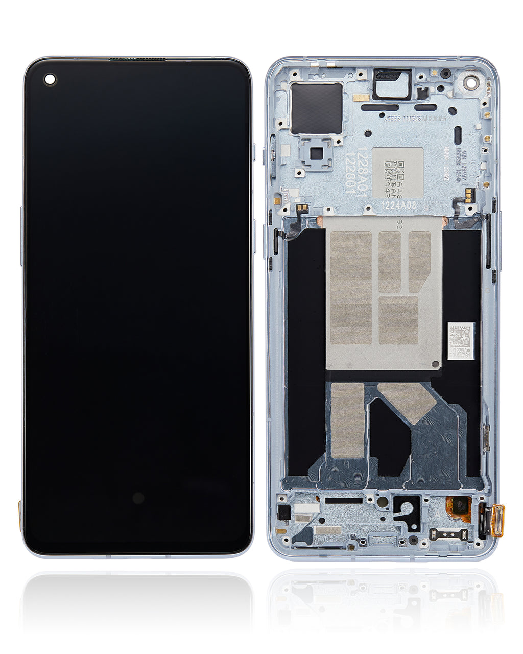 OLED-Display mit Rahmen für OnePlus 9RT 5G (Refurbished) (Blau)