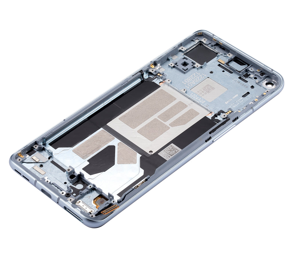 OLED-Display mit Rahmen für OnePlus 9RT 5G (Refurbished) (Blau)