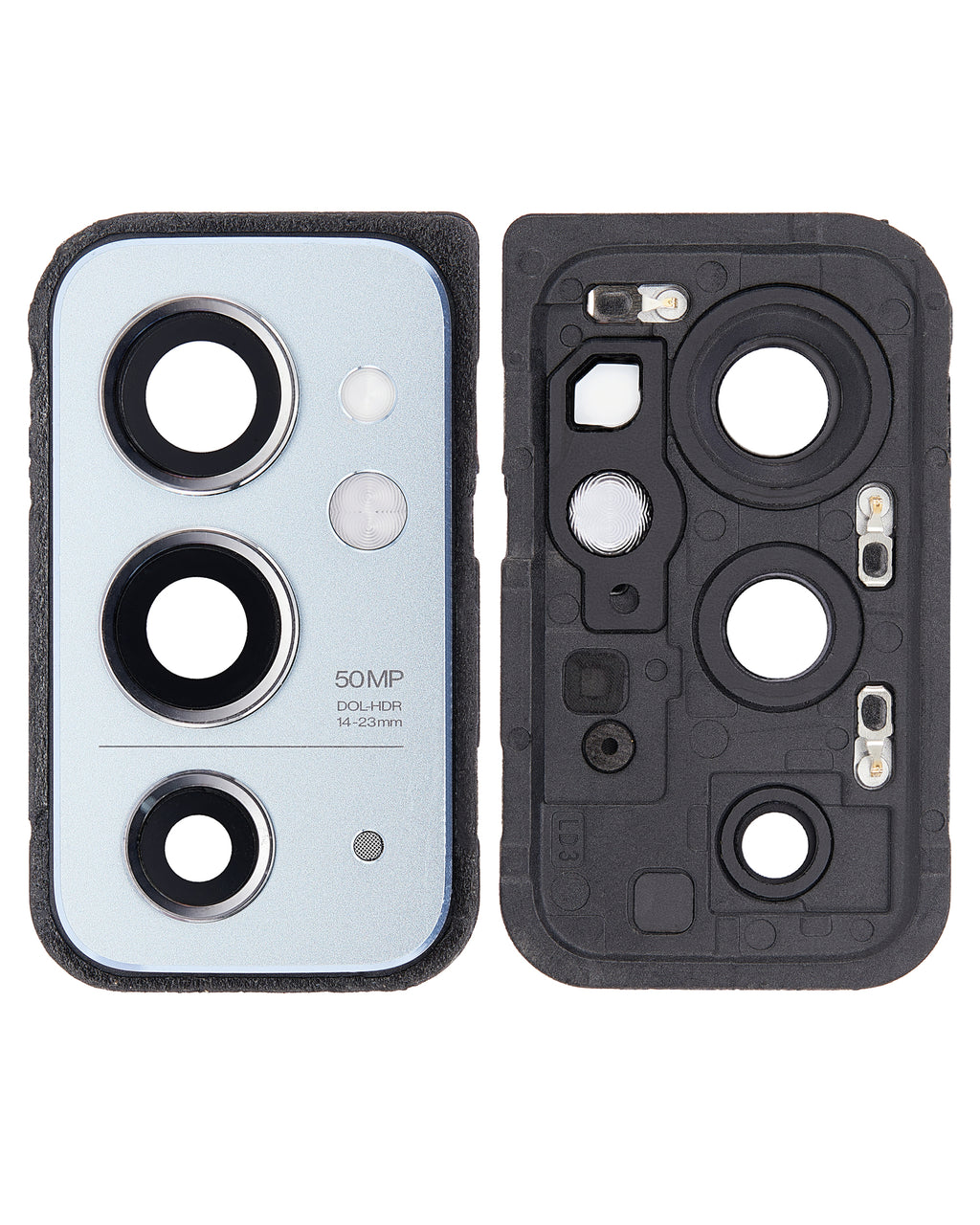 Kameralinse hinten mit Abdeckring für OnePlus 9RT 5G (Nano Silver)