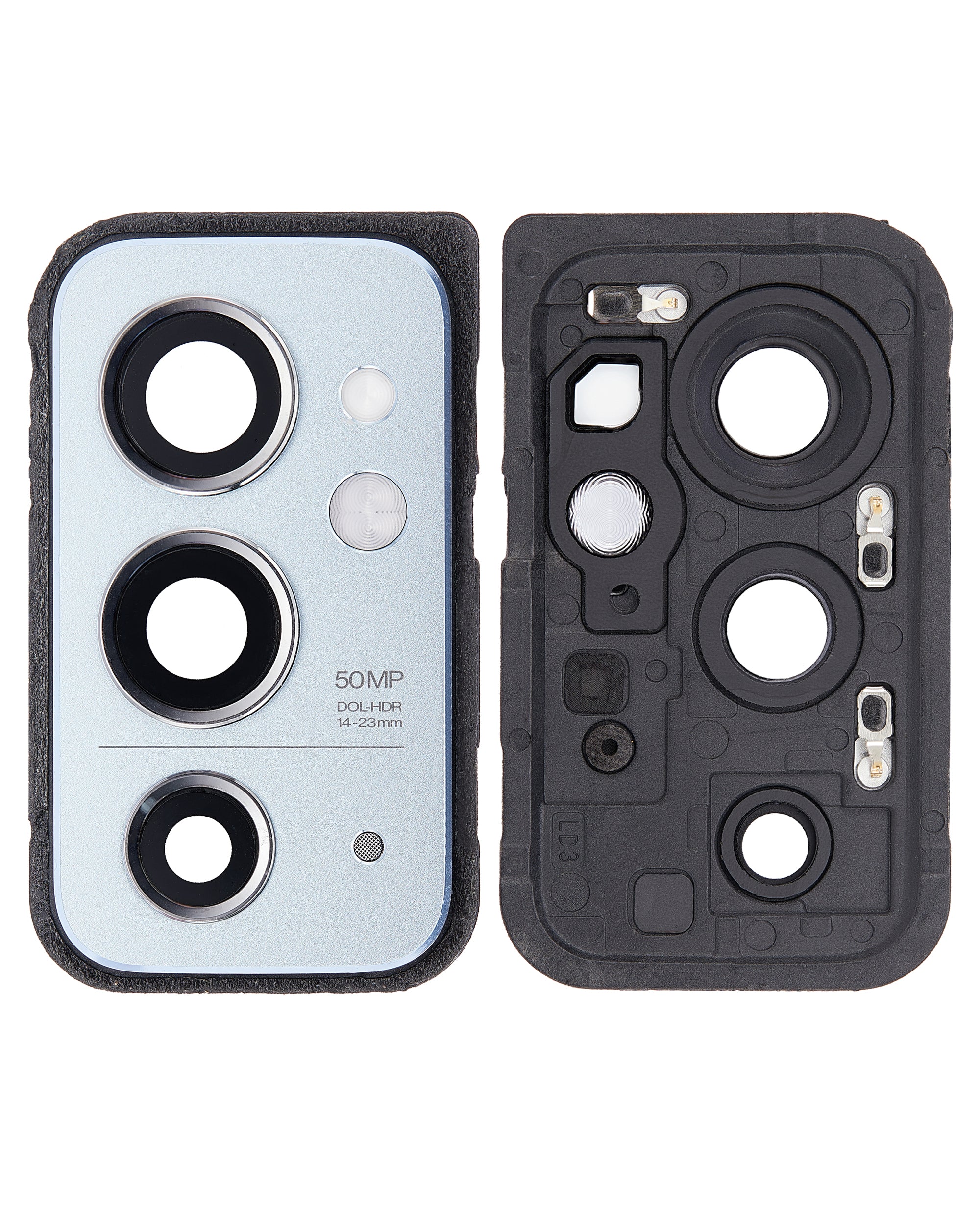 Kameralinse hinten mit Abdeckring für OnePlus 9RT 5G (Nano Silver)