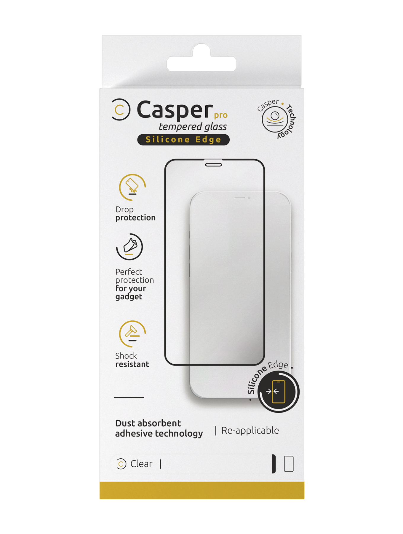 Casper Pro Silikon-Temperglas für iPhone 12 Mini (Retail Pack) (Clear)