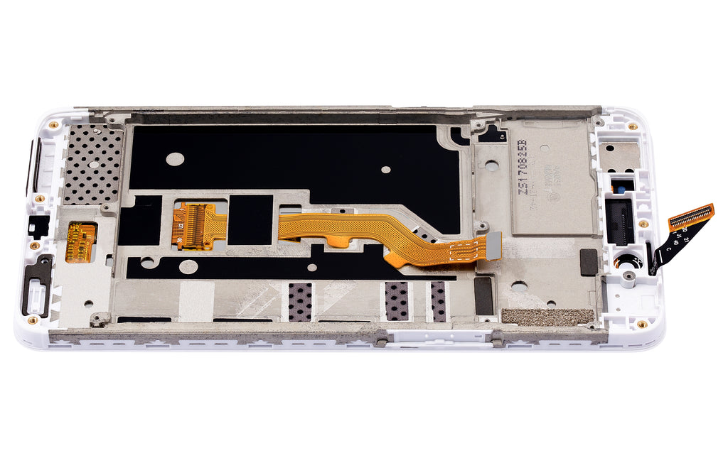 LCD-Display mit Rahmen für OPPO A37 (Refurbished) (Weiß)