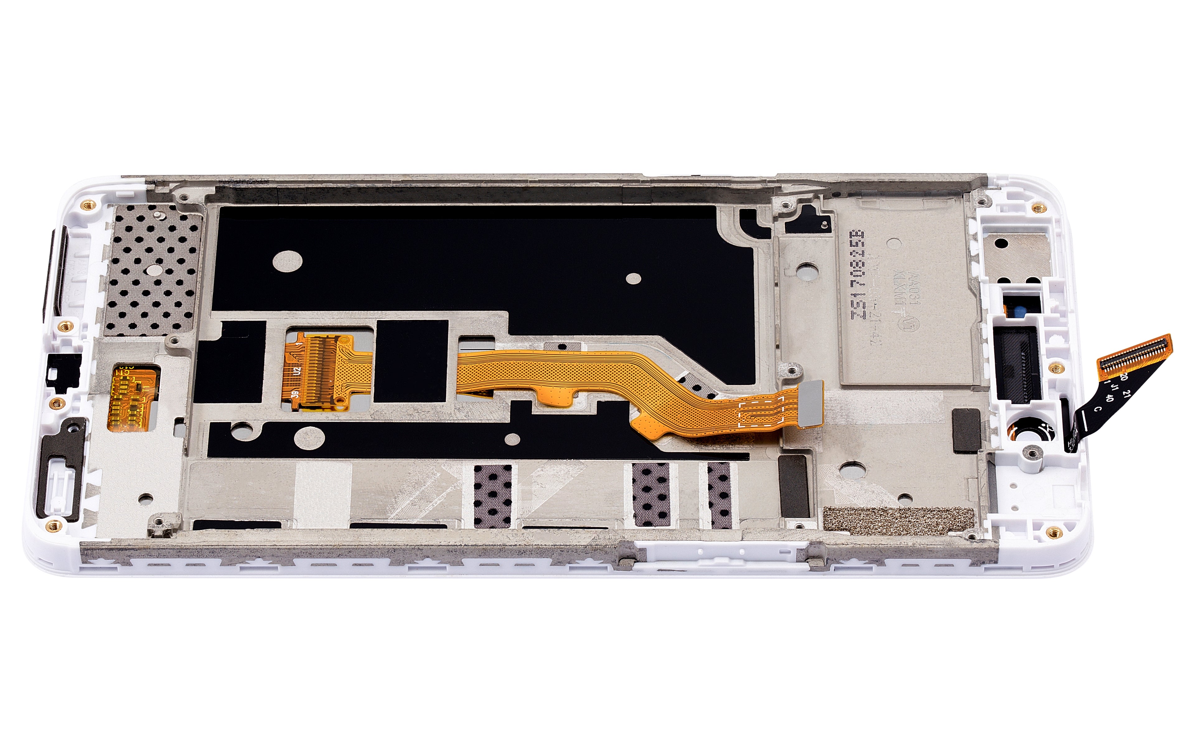 LCD-Display mit Rahmen für OPPO A37 (Refurbished) (Weiß)