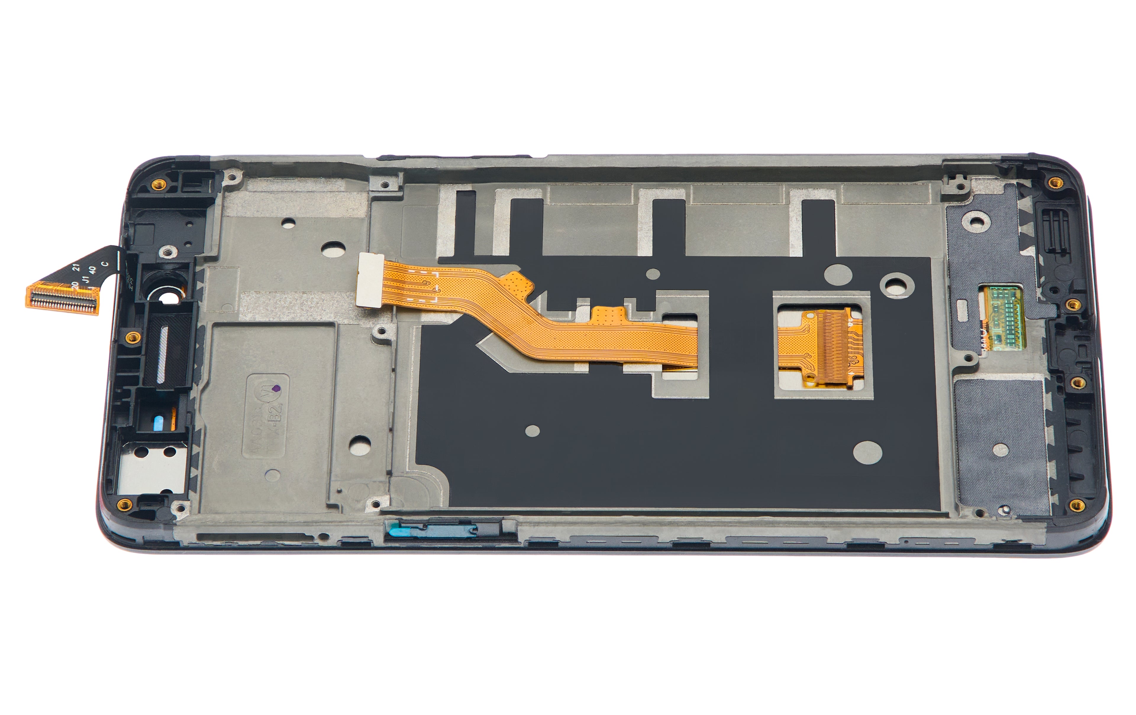 LCD-Display mit Rahmen für OPPO A37 (generalüberholt) (Schwarz)