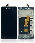 LCD-Display mit Rahmen für OPPO A37 (generalüberholt) (Schwarz)