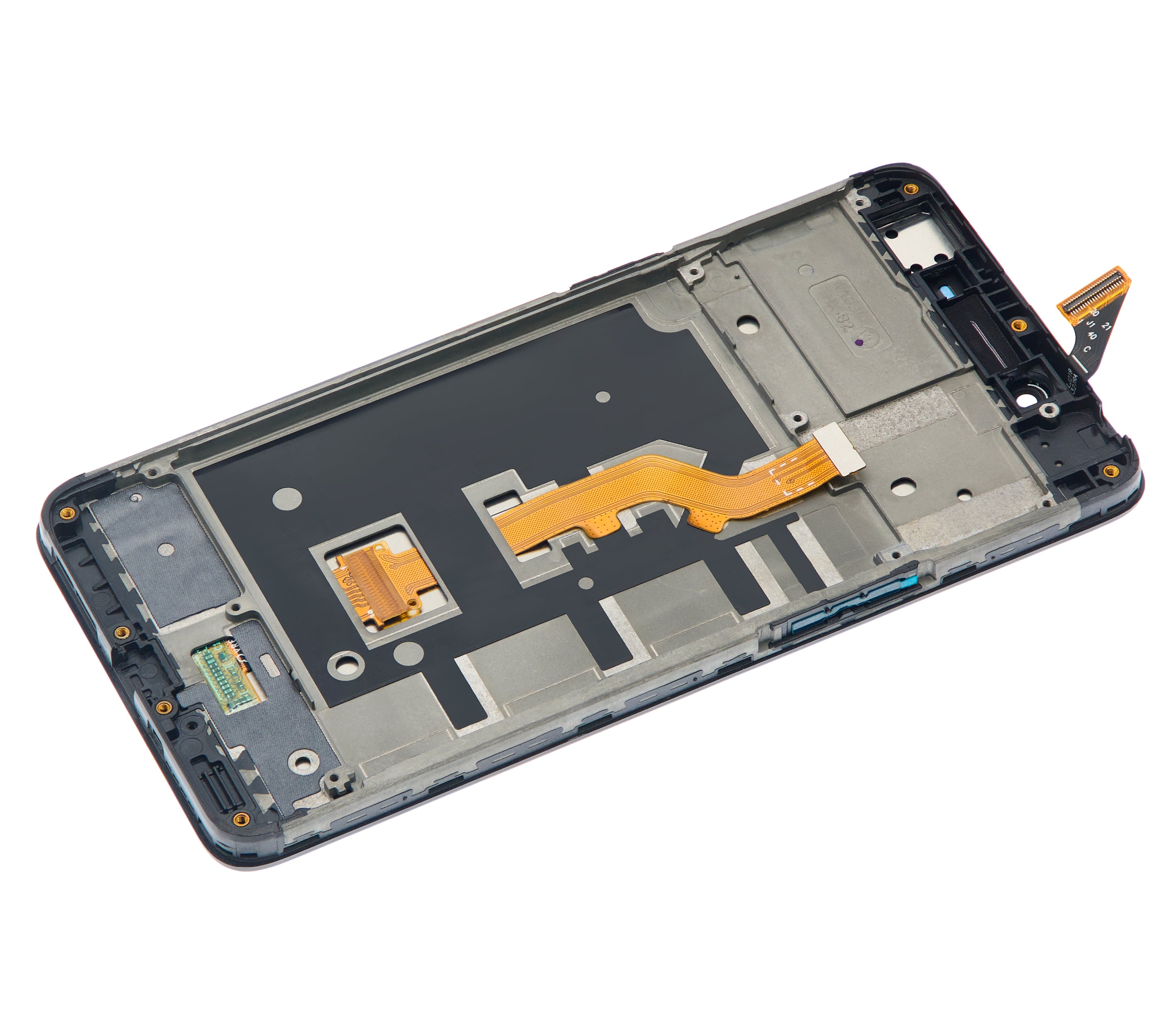 LCD-Display mit Rahmen für OPPO A37 (generalüberholt) (Schwarz)
