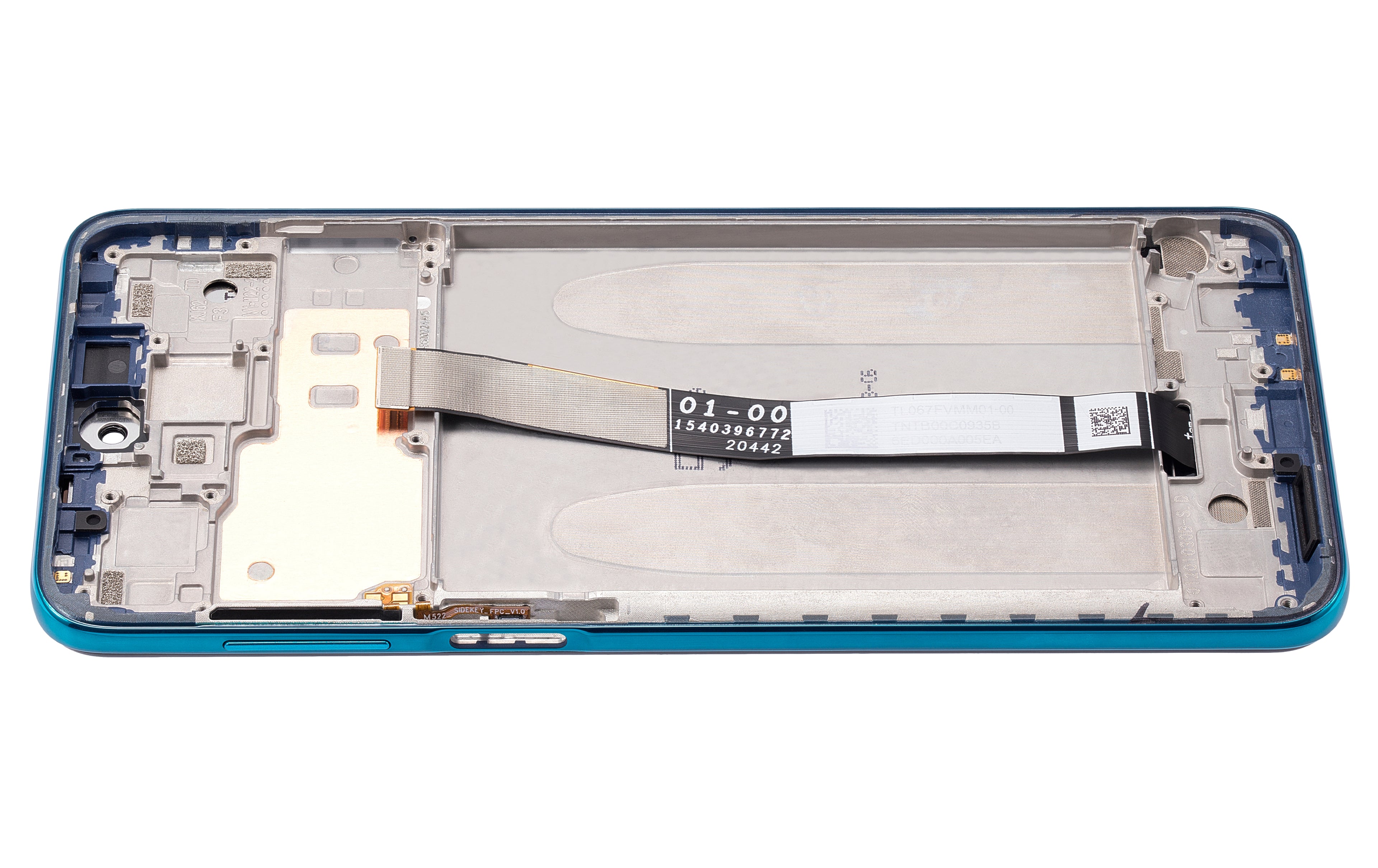 LCD-Display mit Rahmen für Xiaomi Redmi Note 9 Pro (Refurbished) Grün