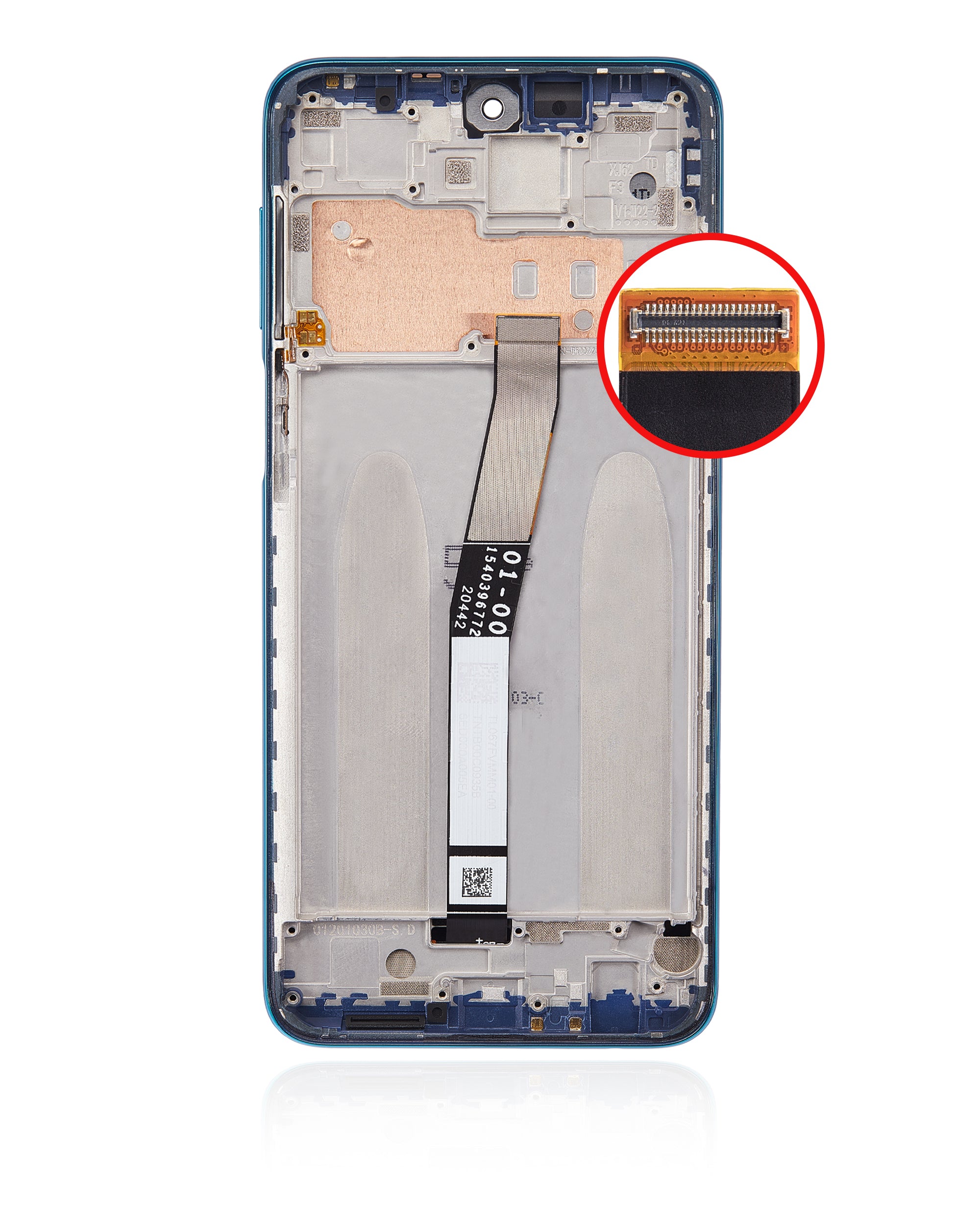 LCD-Display mit Rahmen für Xiaomi Redmi Note 9 Pro (Refurbished) Grün