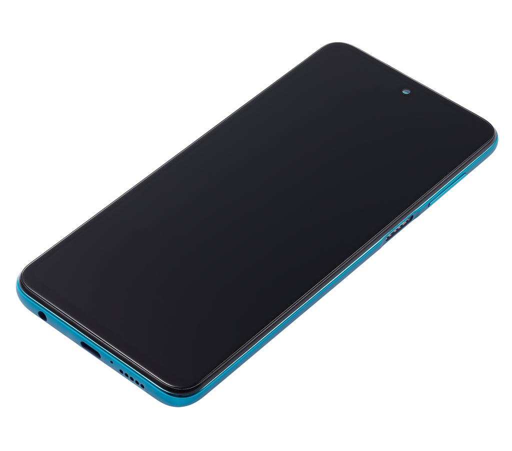 LCD-Display mit Rahmen für Xiaomi Redmi Note 9 Pro (Refurbished) Grün