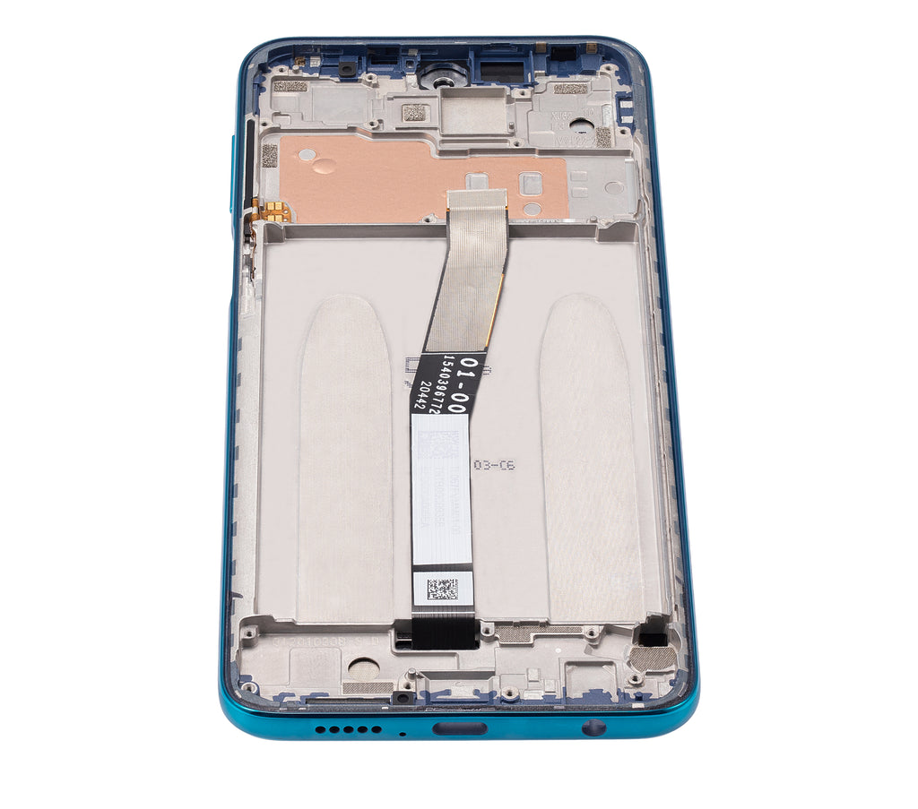 LCD-Display mit Rahmen für Xiaomi Redmi Note 9 Pro (Refurbished) Grün