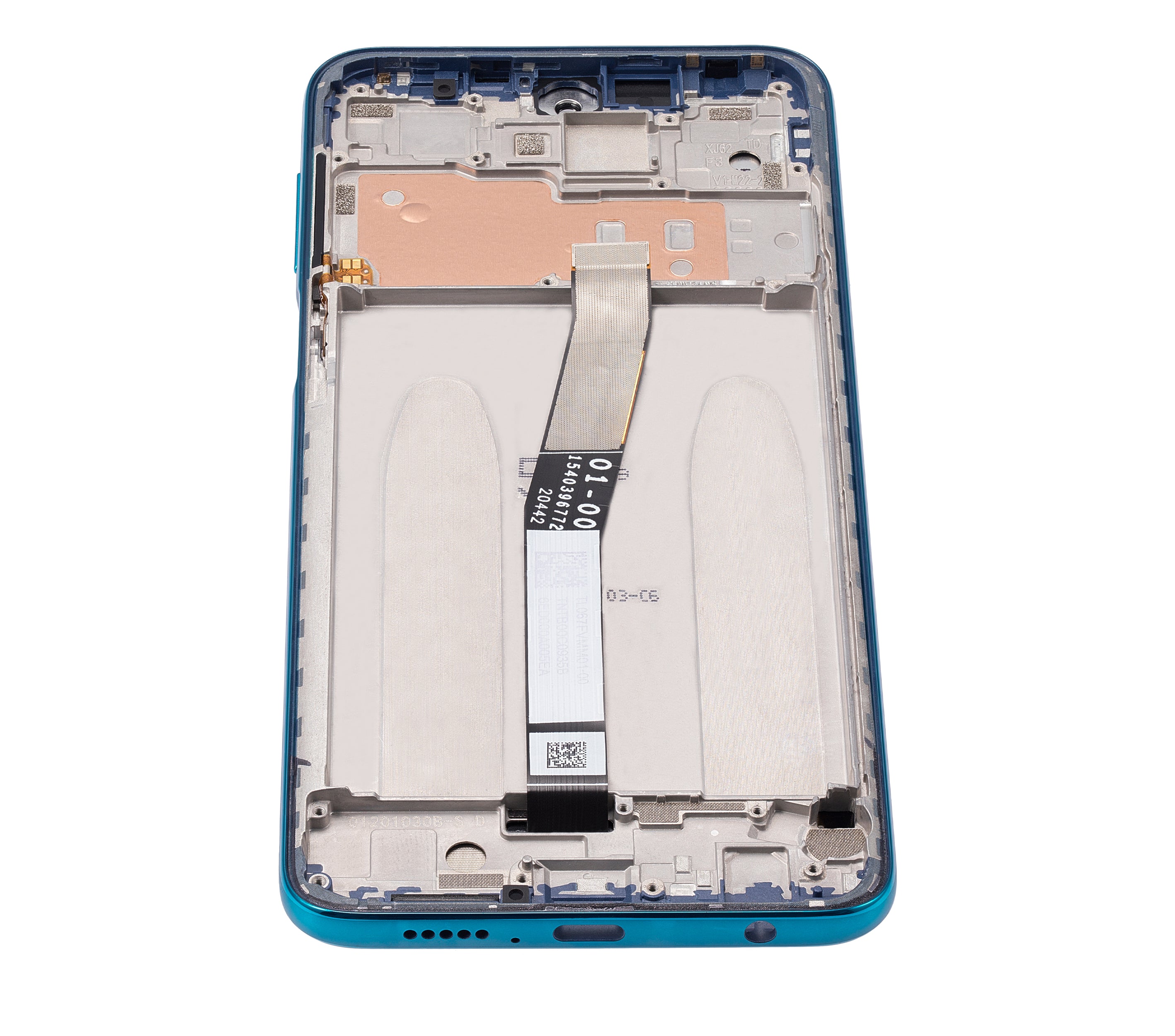 LCD-Display mit Rahmen für Xiaomi Redmi Note 9 Pro (Refurbished) Grün