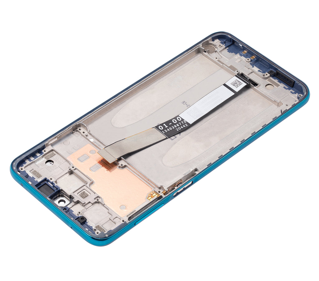 LCD-Display mit Rahmen für Xiaomi Redmi Note 9 Pro (Refurbished) Grün