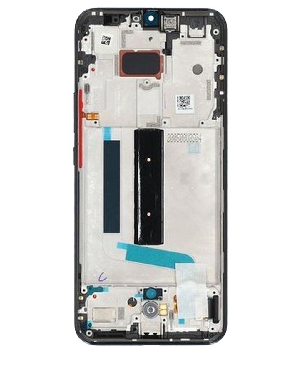 LCD-Display mit Rahmen für Xiaomi Mi 10 Lite 5G (Aftermarket Incell, Cosmic Gray