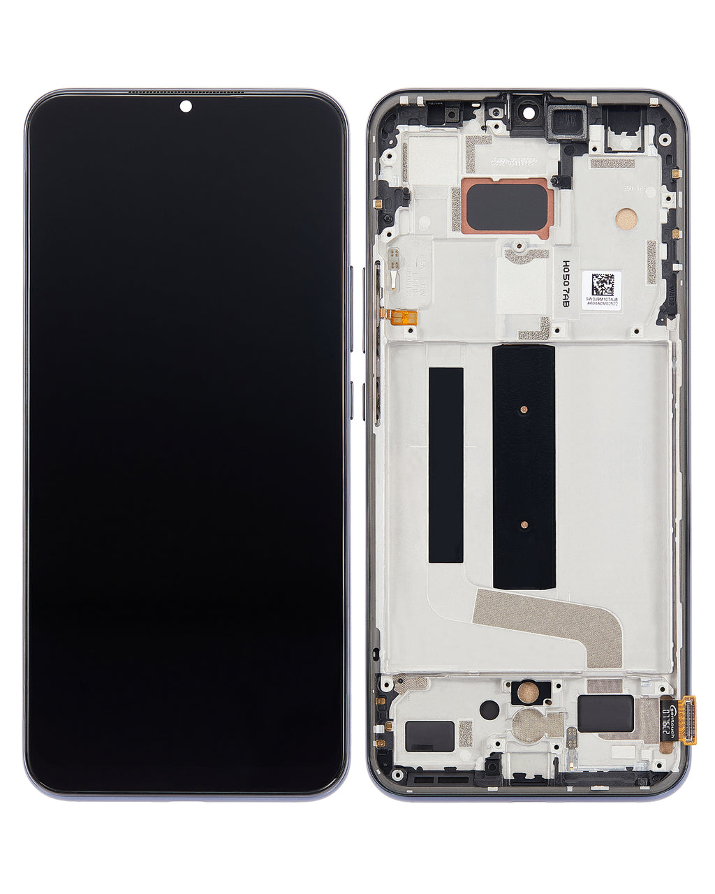 LCD-Display mit Rahmen für Xiaomi Mi 10 Lite 5G (Aftermarket Incell, Cosmic Gray