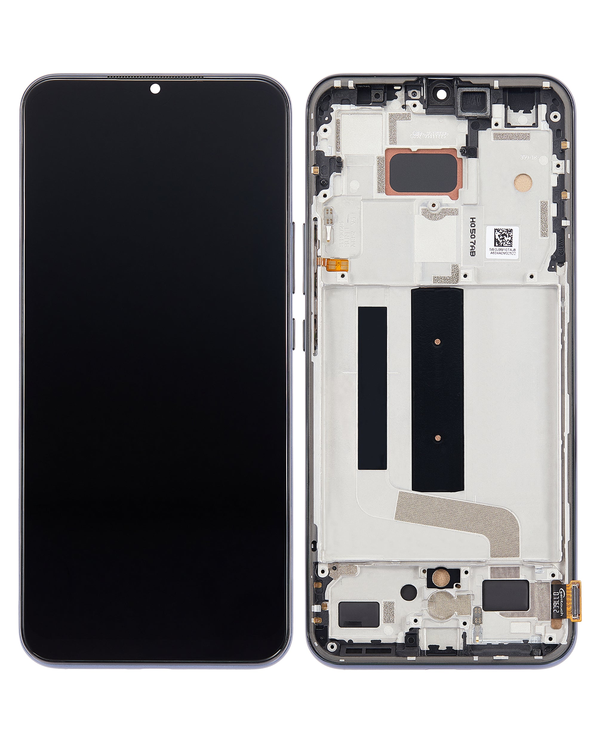 LCD-Display mit Rahmen für Xiaomi Mi 10 Lite 5G (Aftermarket Incell, Cosmic Gray