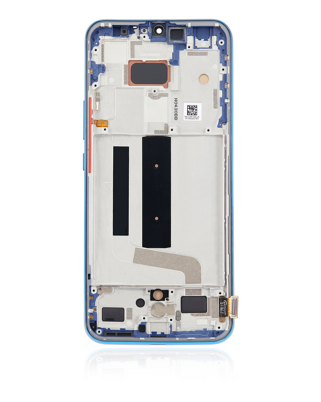 Display mit Rahmen Xiaomi Mi 10 Lite 5G Aurora Blue Aftermarket