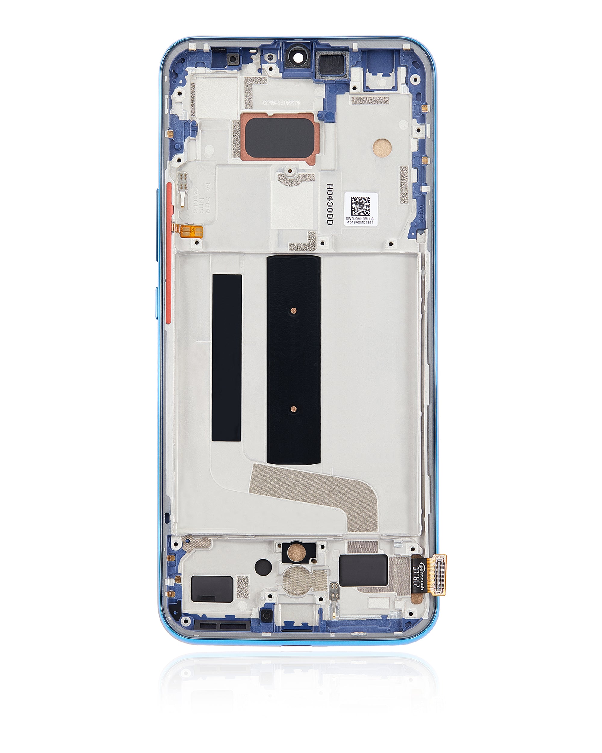 Display mit Rahmen Xiaomi Mi 10 Lite 5G Aurora Blue Aftermarket
