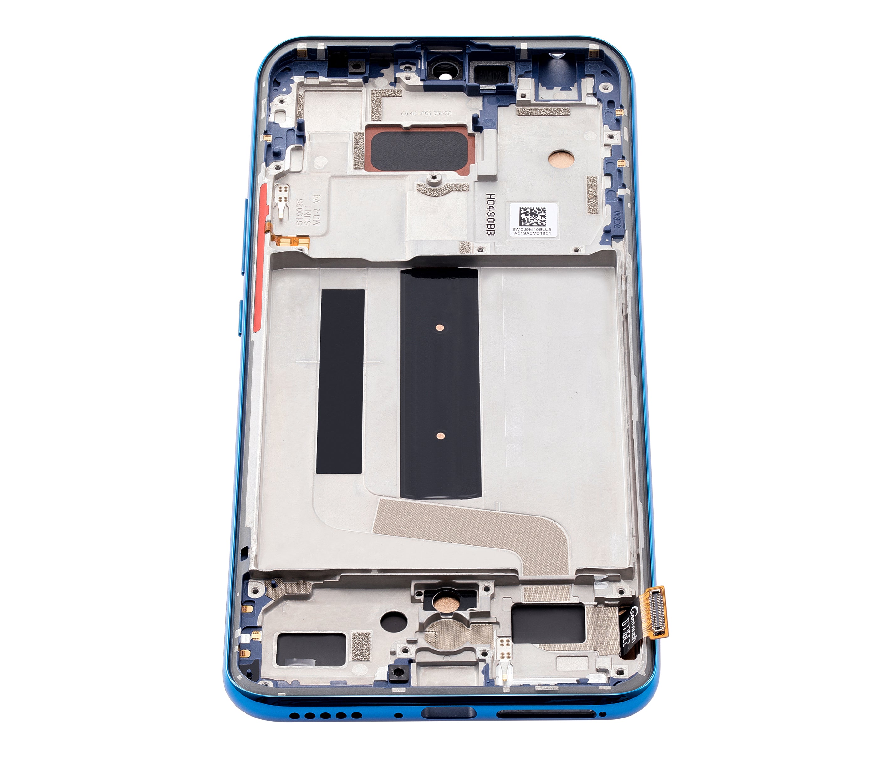 Display mit Rahmen Xiaomi Mi 10 Lite 5G Aurora Blue Aftermarket