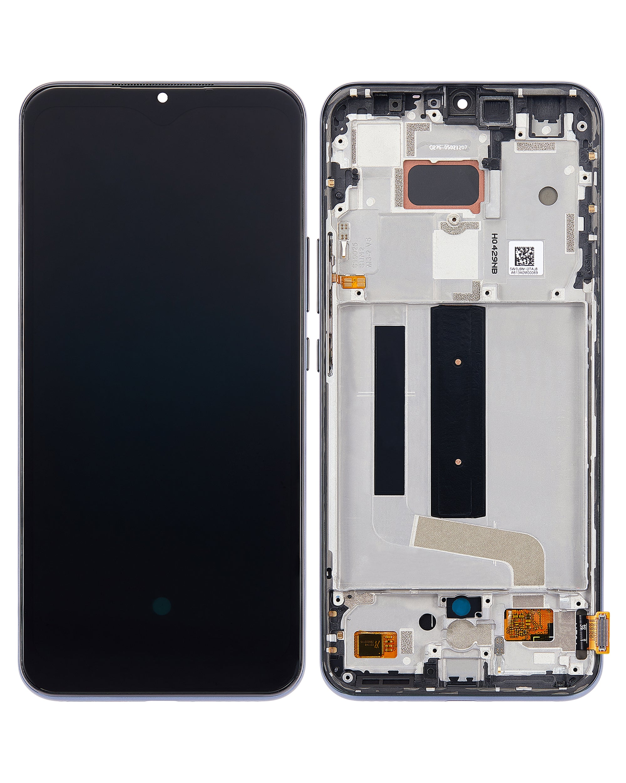 OLED Display with Frame for Xiaomi Mi 10 Lite 5G (Aftermarket Plus) (Cosmic Gray)