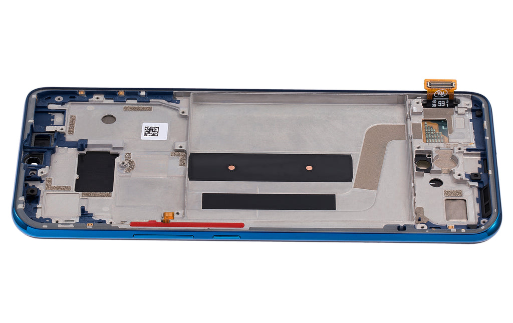 OLED-Display mit Rahmen Xiaomi Mi 10 Lite 5G (Aftermarket Plus) (Aurora Blue)