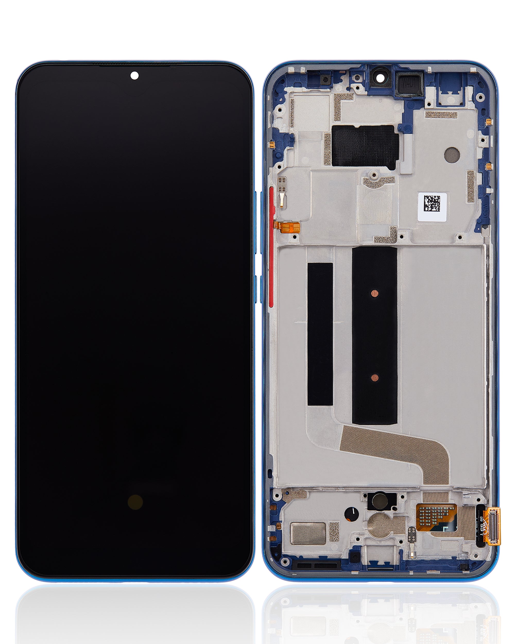 OLED-Display mit Rahmen Xiaomi Mi 10 Lite 5G (Aftermarket Plus) (Aurora Blue)