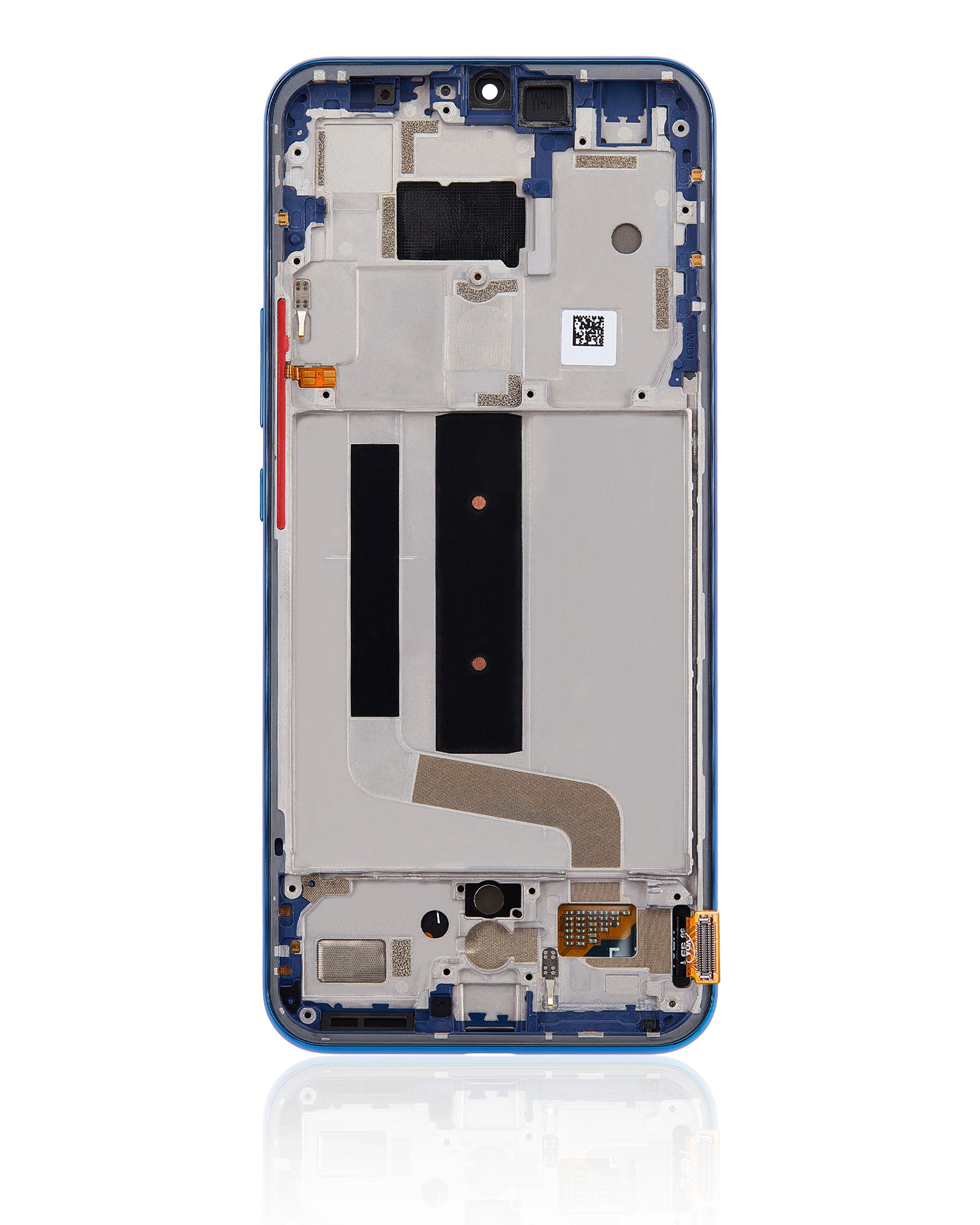 OLED-Display mit Rahmen Xiaomi Mi 10 Lite 5G (Aftermarket Plus) (Aurora Blue)