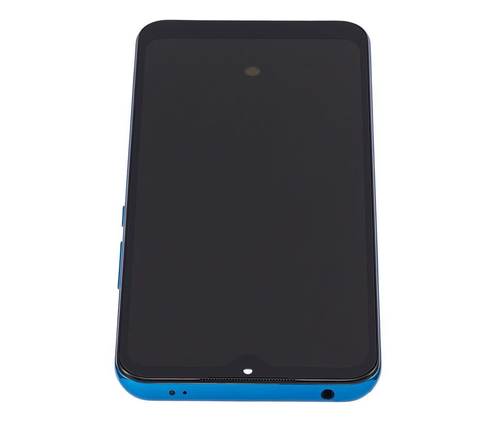 OLED-Display mit Rahmen Xiaomi Mi 10 Lite 5G (Aftermarket Plus) (Aurora Blue)