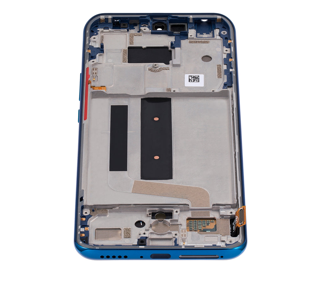 OLED-Display mit Rahmen Xiaomi Mi 10 Lite 5G (Aftermarket Plus) (Aurora Blue)