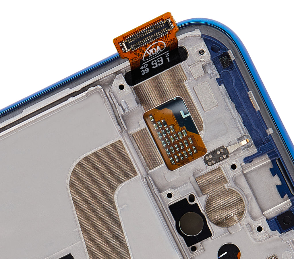 OLED-Display mit Rahmen Xiaomi Mi 10 Lite 5G (Aftermarket Plus) (Aurora Blue)