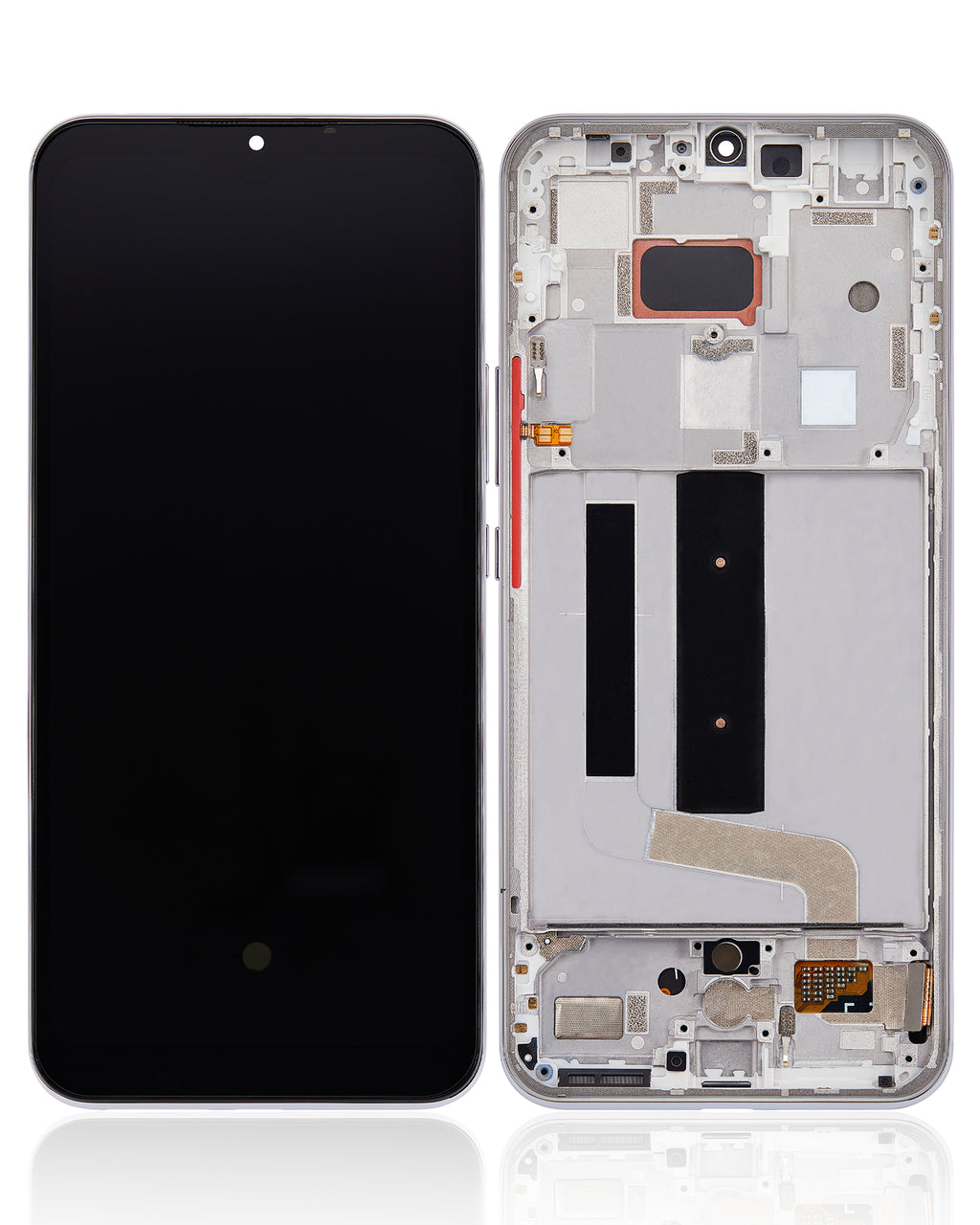 OLED Display with Frame for Xiaomi Mi 10 Lite 5G (Aftermarket Plus) (Dream White)